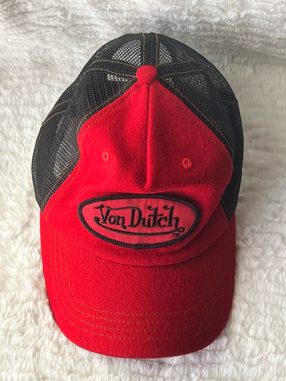 Vintage Von Dutch Red & Black hat